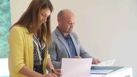 La conselleira de Medio Rural participó hoy en un acto de firma que tuvo lugar en el Pazo de Sergude, en Boqueixón.