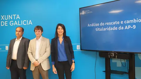 La conselleira de Vivienda y Planificación de Infraestructuras, María M. Allegue, junto con el director de la Agencia Gallega de Infraestructuras, Francisco Menéndez, informó hoy sobre los resultados de este análisis.