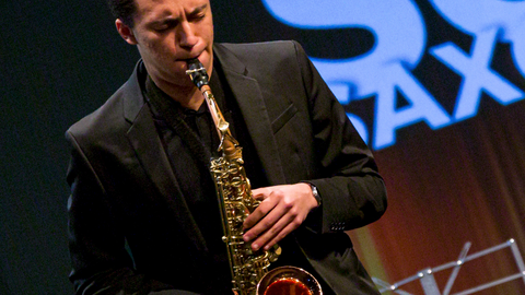 O saxofonista Xurxo Morales.