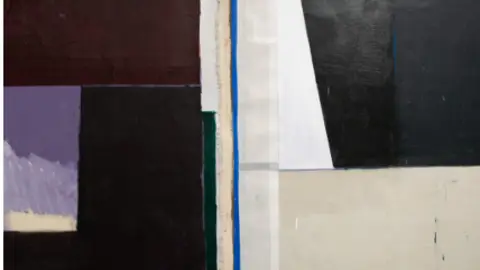 Andrés Rivas Rodís, ST da serie Gramática de superficie, (detalle), Óleo sobre lienzo, 2024.