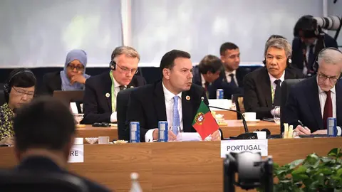 Primeiro-Ministro Luís Montenegro discursa na Cimeira do G20, Rio de Janeiro.