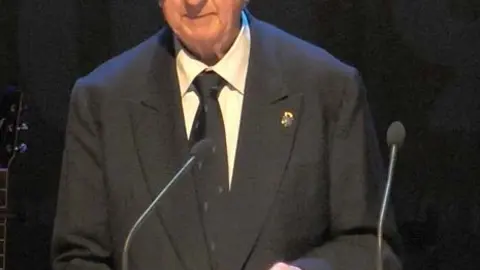 Carlos Fonterosa, na lectura do pregón de San Telmo en 2019.