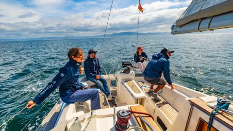 Peregrinos en Cíes.