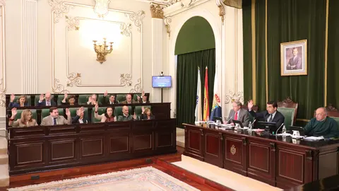 O pleno da Deputación de Pontevedra.