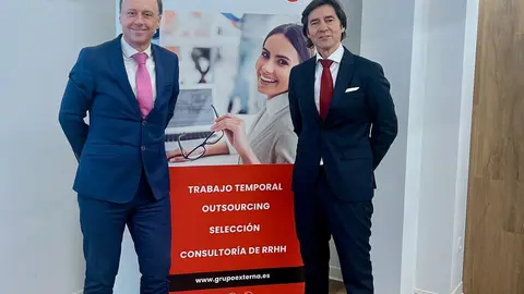 Pastor López Docampo, CEO de Externa, y su director general, Fernando Berdugo