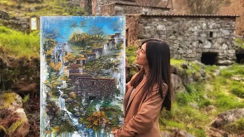 La Expresión de un Atardecer: Irene Parga Todoroff y su Homenaje a los Molinos de O Rosal. JOSÉ CAMBÓN MARIÑO.