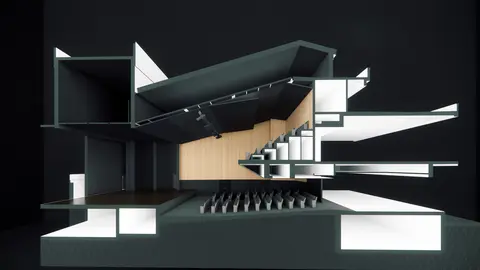 Interior do Cine-Teatro Alameda, tal como ficará após a reabilitação.