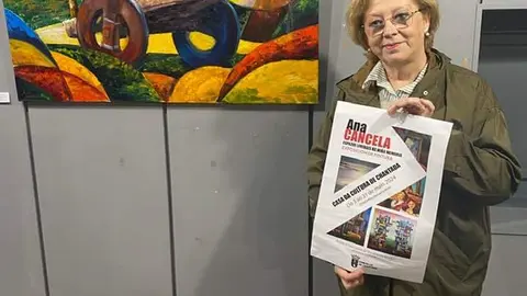 Ana Cancela, en la  Casa de Cultura de Chantada.