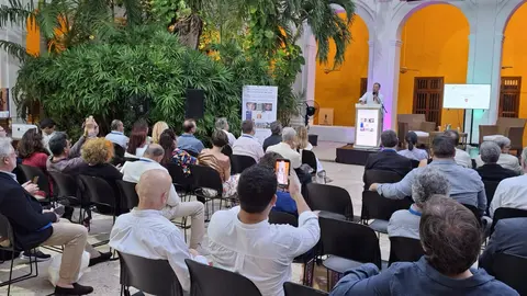 Vista del salón de sesiones del VIII Congreso de Editores en Cartagena de Indias.