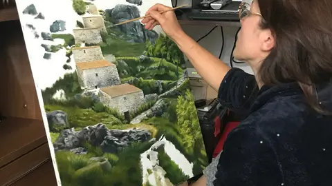 Orlanda Gomes: a alma dos Muíños en cada pincelada.