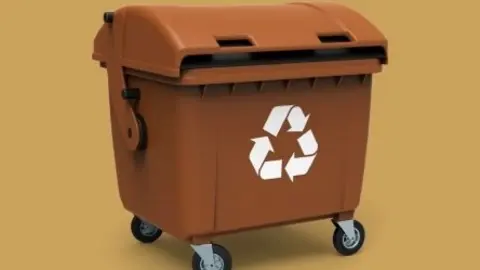 O marrón é para residuos orgánicos.