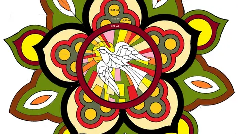 Boceto de la alfombra que se elaborará en Ferrol.