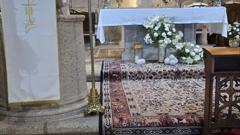 Interior de la Iglesia de Salvaterra de Miño.
