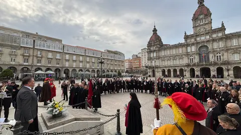 O novo mestre, José Manuel Vázquez Forno, durante o acto de investidura.