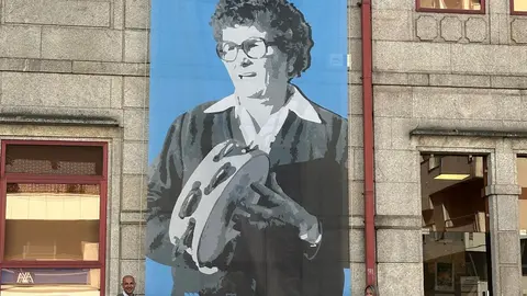 Mural no Centro Cultural.