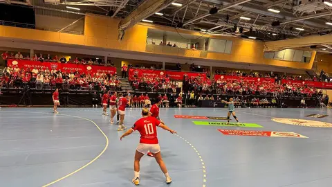 C. Orbe Zendal Bm Porriño, en una jugada ofensiva del partido.  Fuente: cuenta de Instagram (@bmporrino).