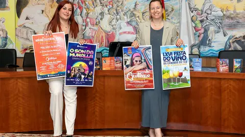 La alcaldesa, Marta Valcárcel, y la concejala de Cultura, Lorena Soto.