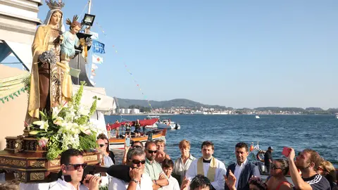 Luis López nas Festas do Carme de Carril.