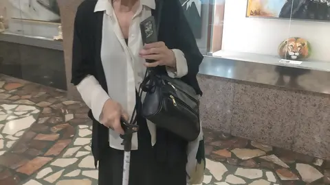 Mary Quintero durante su visita.