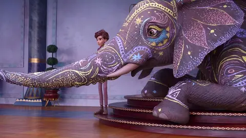 Peter e a elefanta, os protagonistas de "A elefanta do mago", na procura dunha irmá perdida.