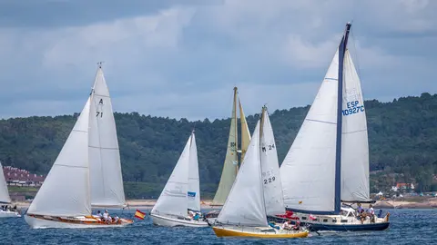 Los barcos preparados para la regata.