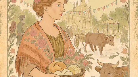 Fragmento del cartel dem la Feira de los Remedios.