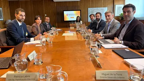 En un encuentro clave para el futuro energético de Galicia, la conselleira de Economía e Industria, María Jesús Lorenzana, se reúne con el secretario de Estado de Energía y los directivos de REE.