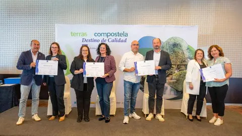 El director de Turismo de Galicia hizo entrega de 34 distintivos SICTED a diversos establecimientos turísticos de Terras de Compostela.