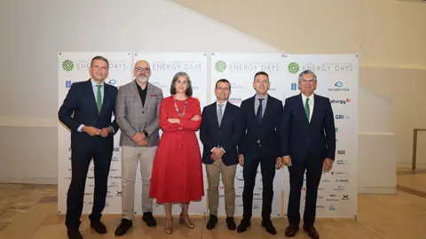 de esquerda a dereita na foto “EnergyDays”: Oriol Sarmiento, xerente de Cluergal; Julio Arca, CEO de Genesal Energy; María Landeira, directora de desenvolvemento de Renovables de Naturgy en Galicia; Nicolás Vázquez, secretario xeral de Industria e Desenvolvemento Enerxético da Xunta; Nonito Aneiros, secretario de Cluergal; e Francisco Silva, delegado de Iberdrola en Galicia.