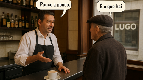 Charla en el café de Lugo.