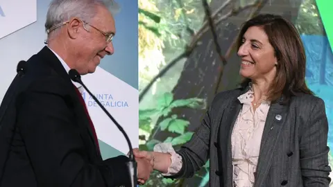 Francisco Peña y la Conselleira de Medio Ambiente y Cambio Climático, Ángeles Vázquez Mejuto.