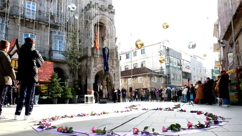 Acto de inauguración da Praza 25N, un novo espazo dedicado á memoria das vítimas da violencia machista.