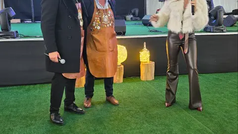 Bruxo Queiman, Perfecto González e Andrea Pousa.