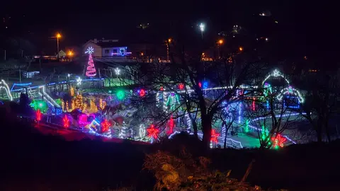 Aspecto de Panque iluminado con 370.000 luces led. R. LEDO.