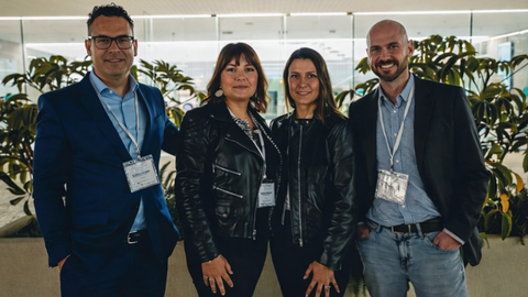 De izquierda a derecha: Jos&eacute; Gigante, presidente de Lewy Body Espa&ntilde;a; Bel&eacute;n Cruz, fundadora y neuropsic&oacute;loga de Neurodemfa; Olga Espriu, miembro del comit&eacute; de Lewy Body Espa&ntilde;a; y &Aacute;ngel Moreno, psicogeront&oacute;logo y director de Neurama.
