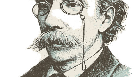 Camilo Castelo Branco. Recreaci&oacute;n vintage. Ilustraci&oacute;n DL-G.