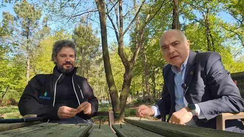 Sergio Quiroga, CEO fundador de Ecocelta, concede una entrevista a DL-G, a su director Roberto Ledo, en las instalaciones de la empresa.