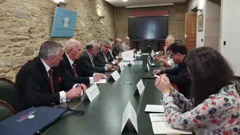 Representantes de la CEG y de la Federa&ccedil;&atilde;o das Ind&uacute;strias do Estado da Bahia durante el encuentro celebrado para impulsar una alianza empresarial atl&aacute;ntica entre Galicia y Bah&iacute;a.