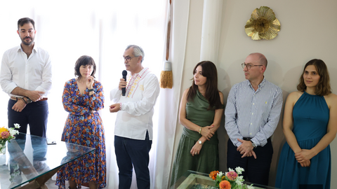 Un momento en el que el alcalde de Arcos de Valdevez, Oleg&aacute;rio Gon&ccedil;alves, se dirige a los asistentes durante el Encuentro con la Di&aacute;spora.