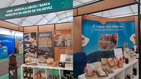 Espacio de Arcos de Valdevez y de la Cooperativa Agr&iacute;cola de Arcos de Valdevez e Ponte da Barca en AgroSemana, donde el territorio promociona sus productores y algunos de sus productos m&aacute;s representativos.