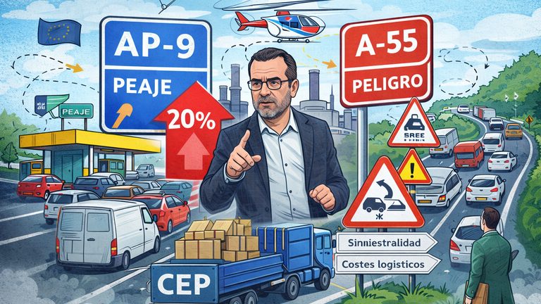 La patronal de Pontevedra alerta del impacto del alza de peajes en la AP-9 y reclama medidas urgentes para mejorar la movilidad