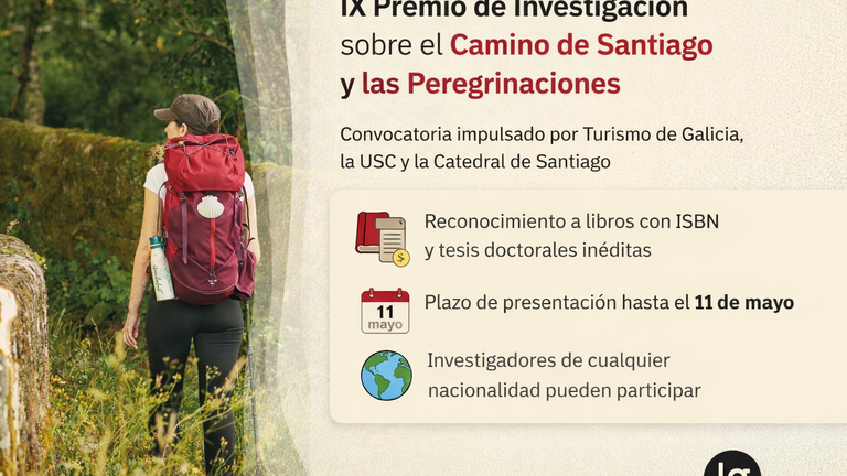 La Cátedra del Camino convoca el IX Premio de Investigación sobre el fenómeno jacobeo, dotado con 3.000 euros