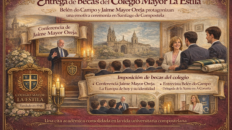 La Estila entrega sus becas colegiales en un acto académico con la participación de Belén do Campo