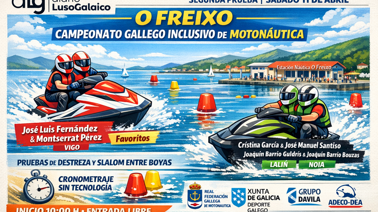 O Freixo acoge este sábado la segunda prueba del Campeonato Gallego Inclusivo de Motonáutica