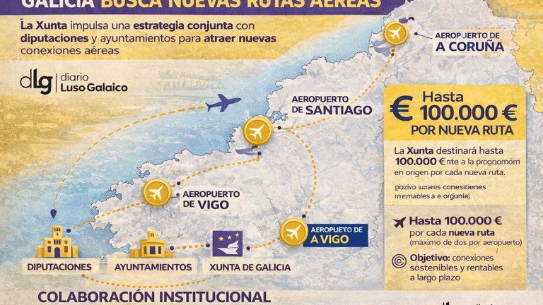 La Xunta busca implicar a diputaciones y ayuntamientos en la captación de nuevas rutas aéreas para Galicia
