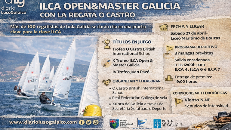 ⛵ La clase ILCA gallega se cita en Bouzas para una regata clave del circuito Máster