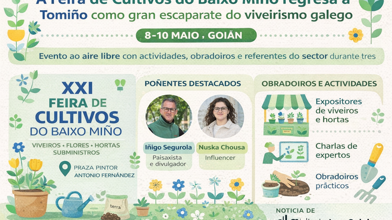 A Feira de Cultivos do Baixo Miño regresa a Tomiño como gran escaparate do viveirismo galego
