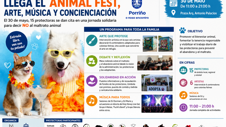 O Porriño alza la voz contra el maltrato animal con el primer “Animal Fest”