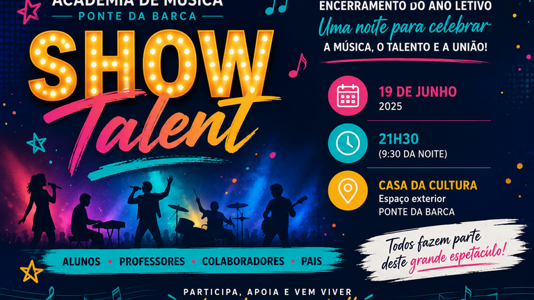 La Academia de Música de Ponte da Barca cierra el curso con un gran “show talent” al aire libre