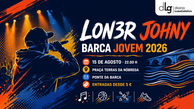 LON3R JOHNY llevará el sonido urbano a Ponte da Barca el 15 de agosto